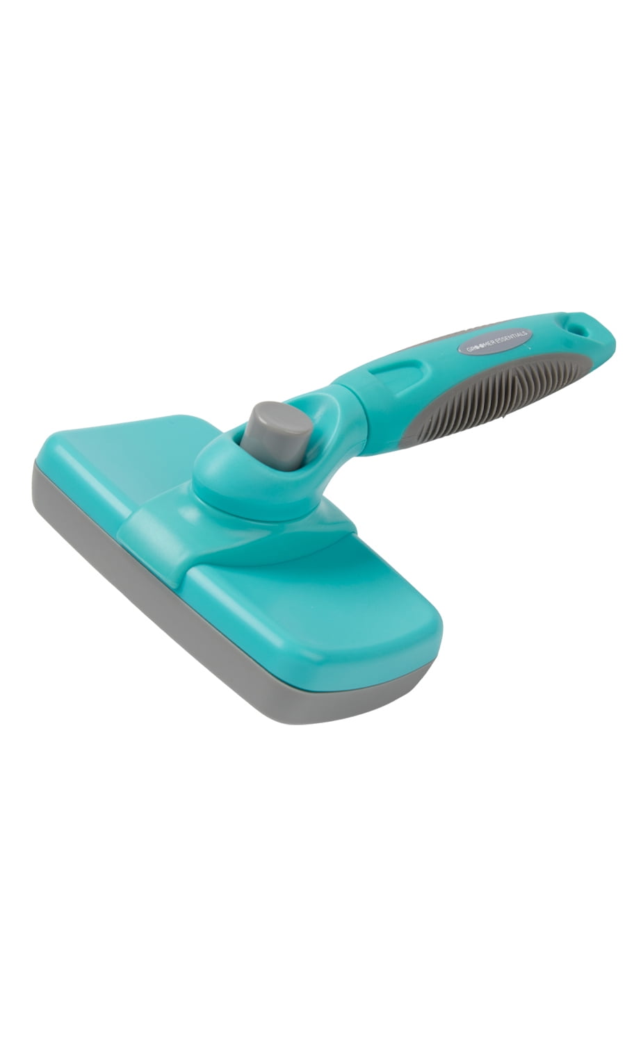 Aqua and Gray Self Cleaning Slicker Brush for Dogs