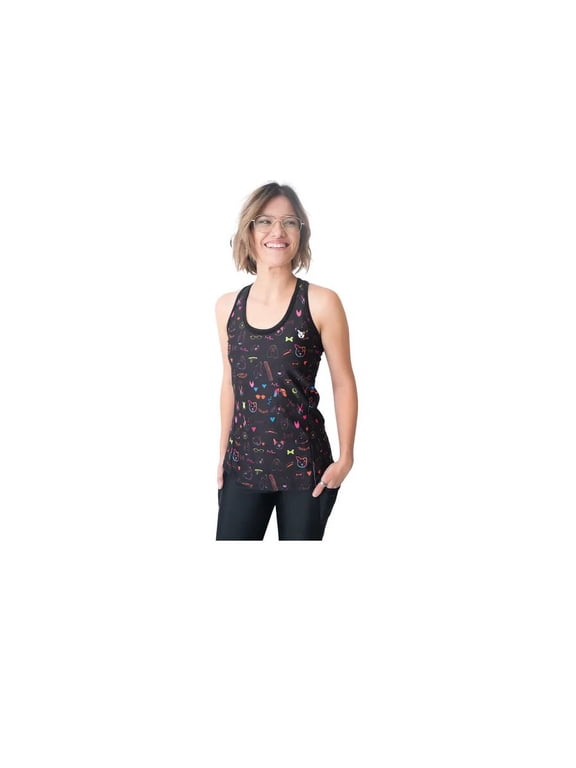 Groomer Stylist Barber Pro Black Hair Resistant Tank Top Poly Spandex Material (3XL)