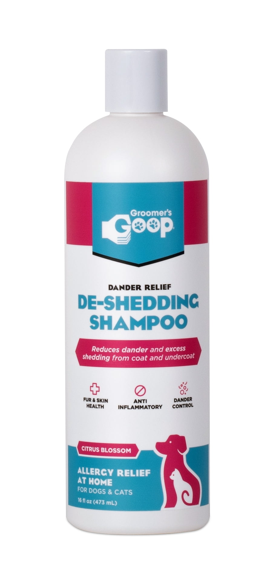 Groomers Goop Dander Relief De-Shedding Shampoo, 16oz Bottle