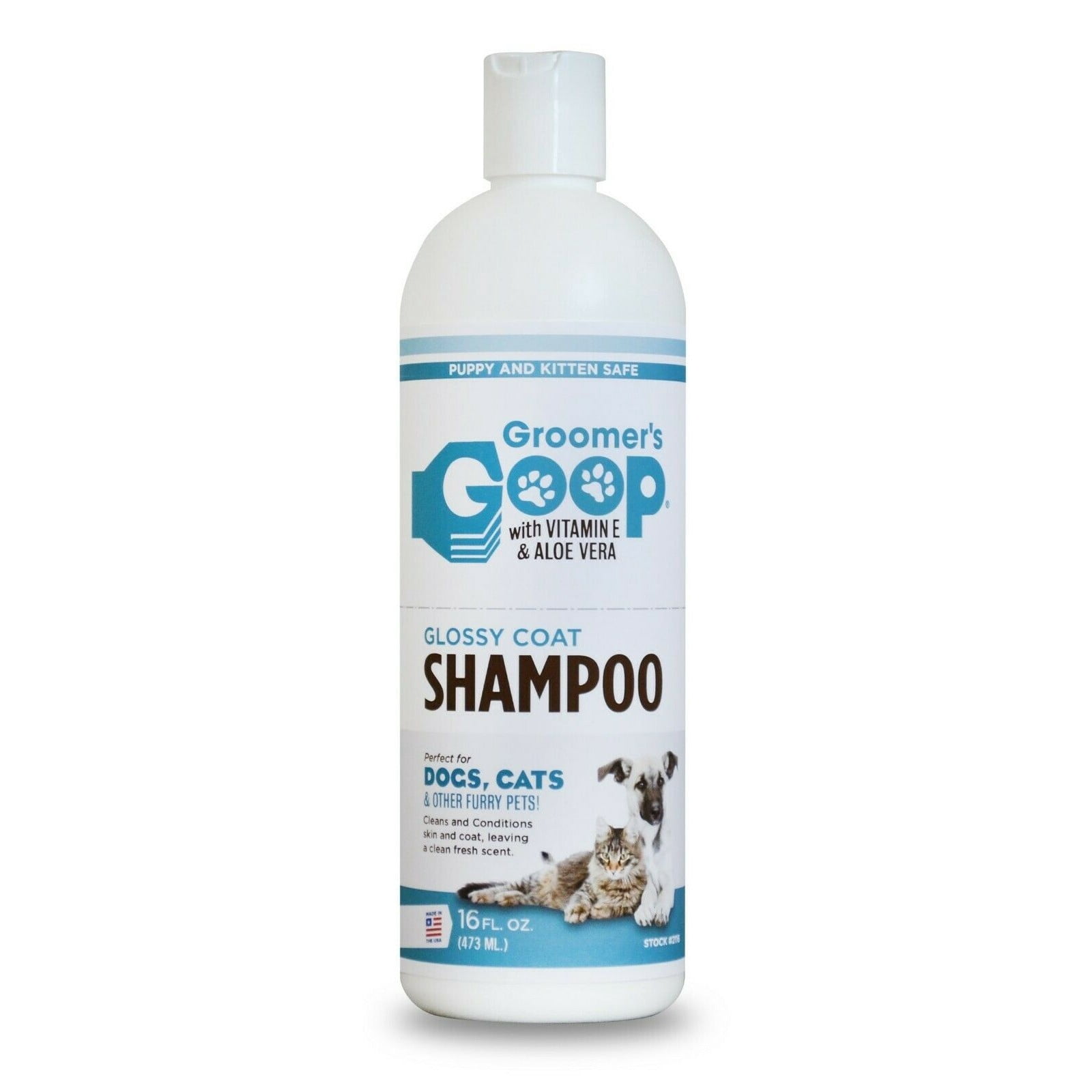 Groomer's Goop Glossy Coat Pet Shampoo Flip-Top Bottle, 16 Ounce