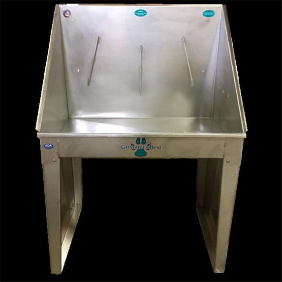 Groomers Best GB36STADA-R 36 in. ADA Standard Bathing Tub with Right Drain