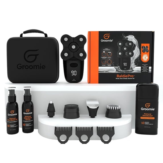Groomie Crispy AF Full Electric Shaver Type Grooming Kit with Cordless Razor