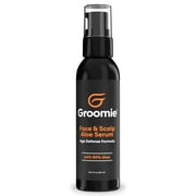 Groomie Face & Scalp Aloe Vera Serum Gel, After-Shave Care, 2 fl oz