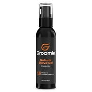 Groomie Natural Shave Gel for Delicate Skin Unscented Pre-Shave for Women & Men, 60ml