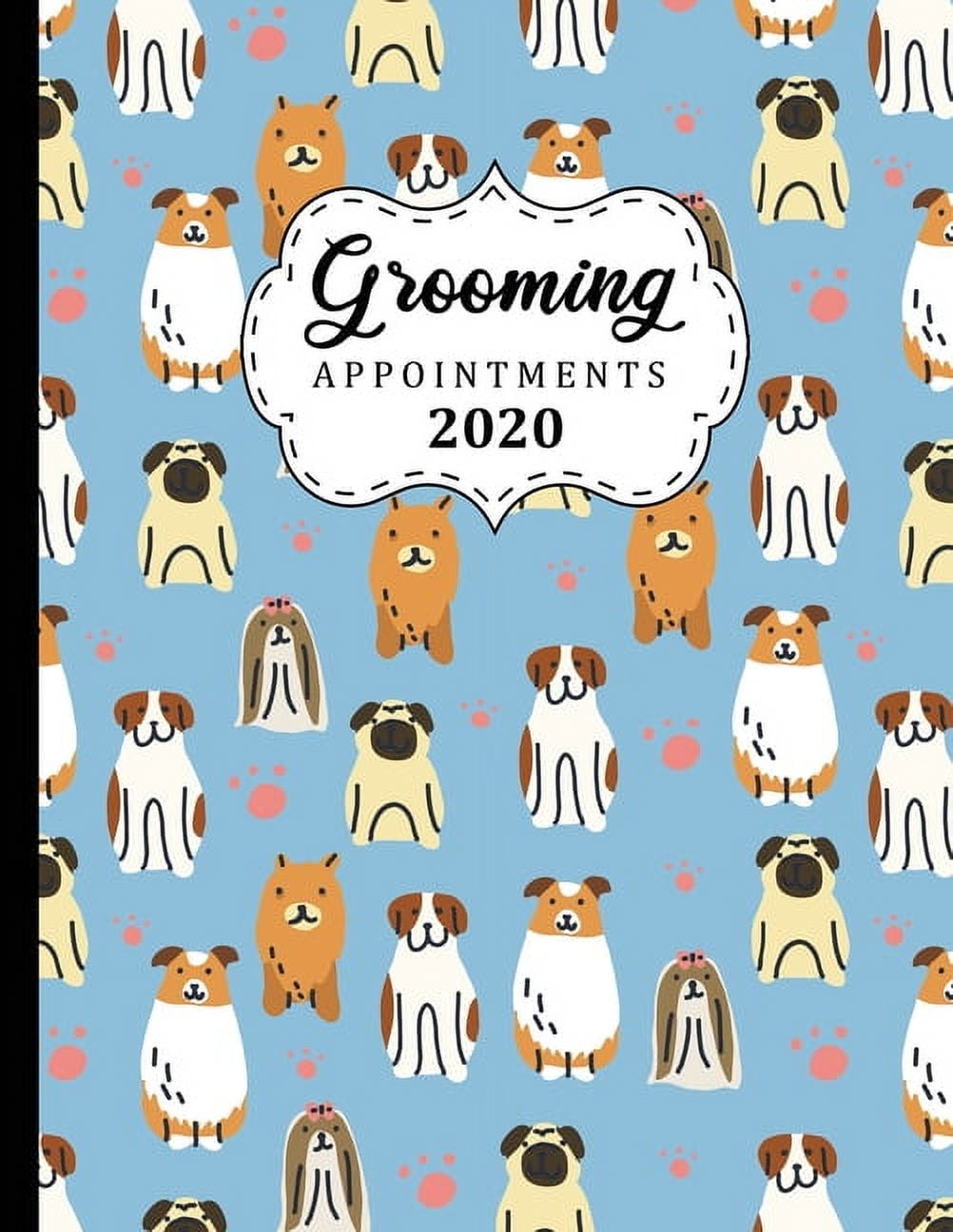 Grooming Appointments 2020 8.5" X 11" 4 column hourly appointment