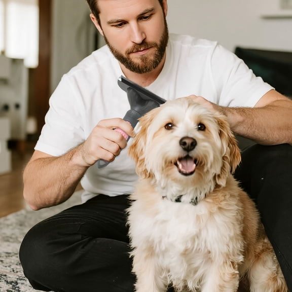 Pet Grooming Brush for Cats and Dogs to Reduce Shedding and Loose Hair with Gentle Deshedding Massage Effect
