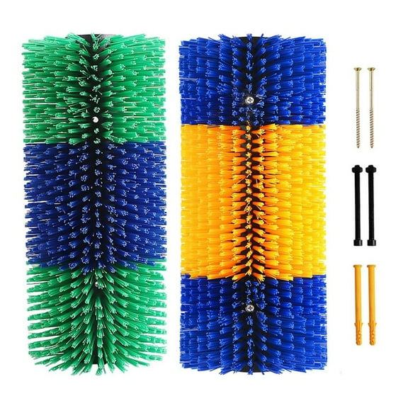 Grooming Cattle Scratching Brush Large Horse Scratcher Livestock Massage Brush Green Blue