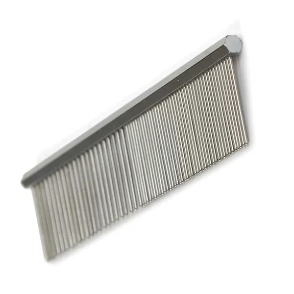 Grooming Combs Versatile Pro Greyhound Style Dog Cat and Small Animal Hair Care (Face and Finishing 4.5 Inch)