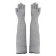thumbnail image 1 of Grooming Gloves Bite Proof – Pet Handling Gloves - 11" Extra-Long Grooming Arm Sleeves, Pet Grooming Gloves, Durable Anti-Scratch Protective Sleeves for Nail Trimming, 1Pair(Grey,11x4"), 1 of 9