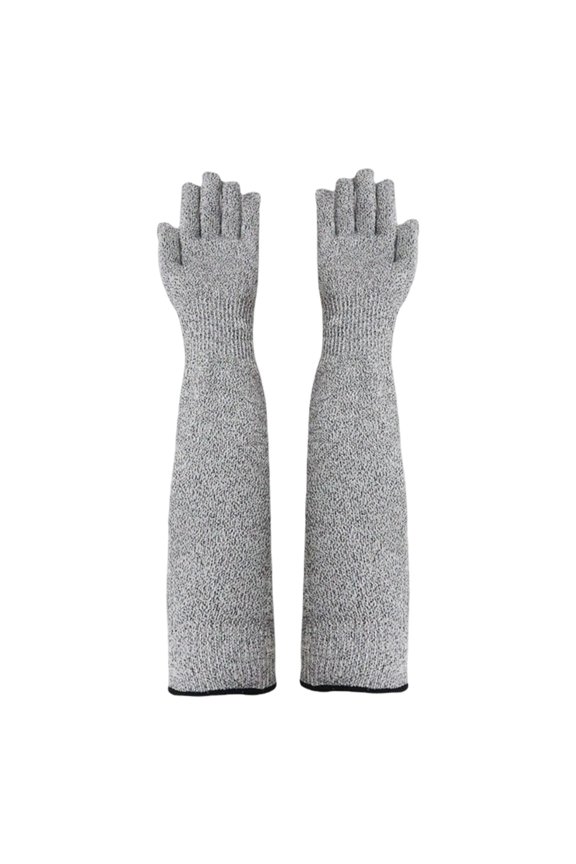 Grooming Gloves Bite Proof – Pet Handling Gloves - 11" Extra-Long Grooming Arm Sleeves, Pet Grooming Gloves, Durable Anti-Scratch Protective Sleeves for Nail Trimming, 1Pair(Grey,11x4")