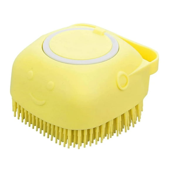 Grooming Pet Shower Brush with Soap Dispensing Compartment