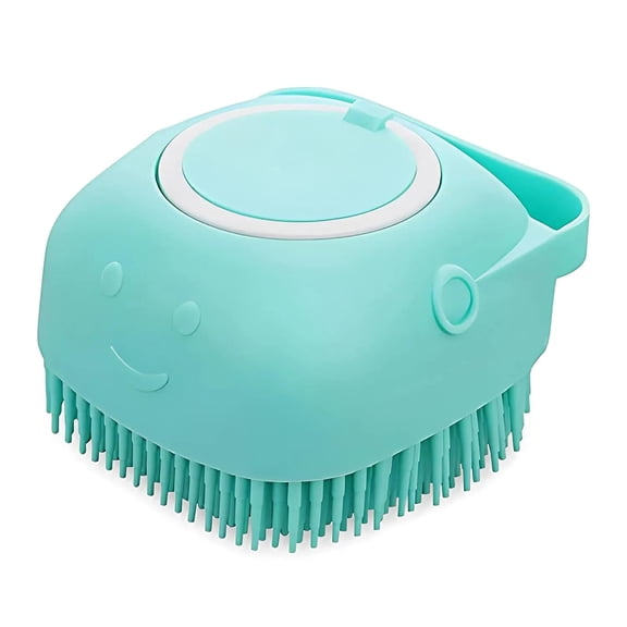 Grooming Pet Shower Brush with Soap Dispensing Compartment