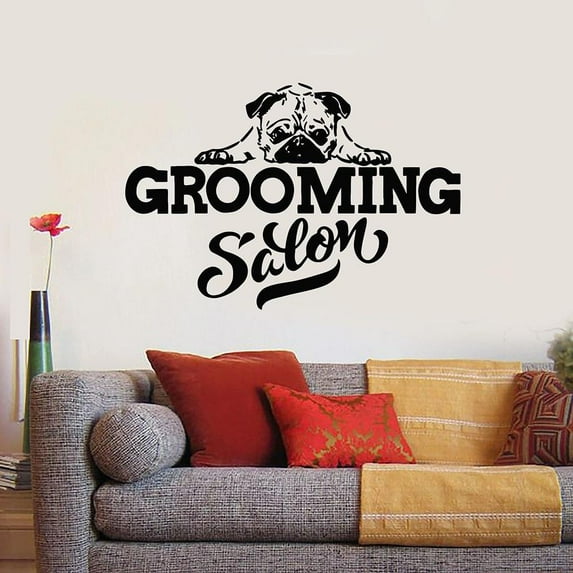 Grooming Salon Vinyl Wall Decal Purity Dog Pet House Interior Decor Animals Door Window Stickers Art Lettering Wallpaper 42x61cm