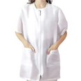 thumbnail image 1 of Grooming Smock Short/Long Sleeve Hairdresser Apron Spa Salon Work Coat With Zippered For Hair Salons And Pet Grooming, 1 of 18