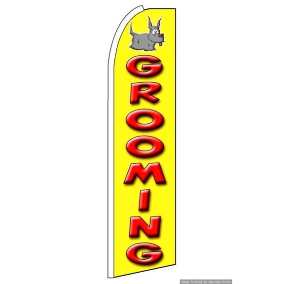 Grooming Swooper Flag (Hardware Not Included) |Advertisement /Business Flags | Feather Flag |