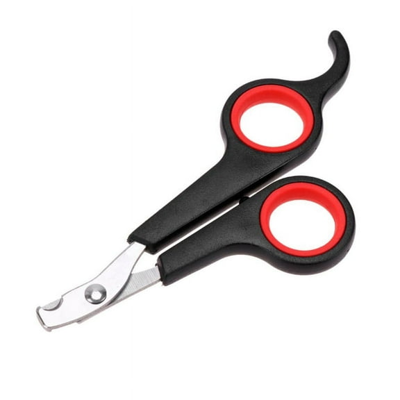 Grooming Tool Nail Scissors Pet Bird Parrot Small Animals Accessory for Small Parrot Birds Black and red handle
