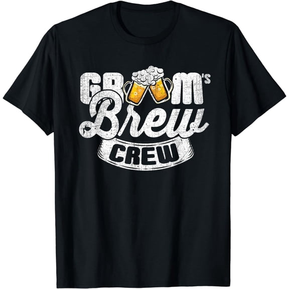 Grooms Brew Crew - Groomsmen & Best Man T Shirt T-Shirt