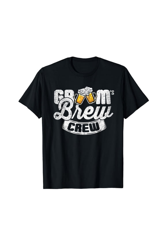 Grooms Brew Crew - Groomsmen & Best Man T Shirt T-Shirt