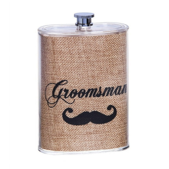 Groomsmen Acrylic Flask,5 oz.