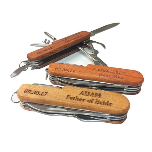 Groomsmen Gifts Set Of 11 Personalized Pocket Knife Engraved Knives