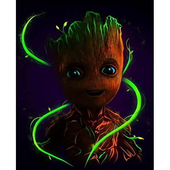 Groot 5D Diamond Painting Kits for Adults Beginners,Superhero DIY Full Round Drill Diamond Dot Gem Art Kits for Adults,Home Wall Decor 12 X 16 Inch