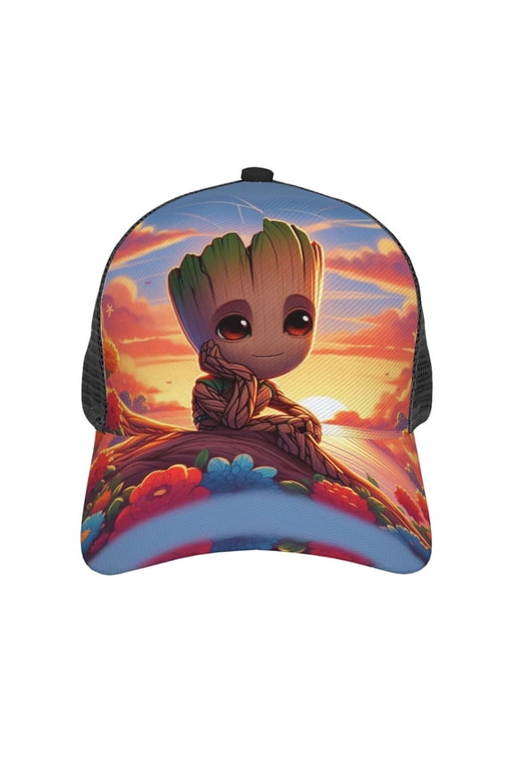 Cartoon Tree Baseball Cap for Men Women Mesh-Back Adjustable Classic Trucker Hat