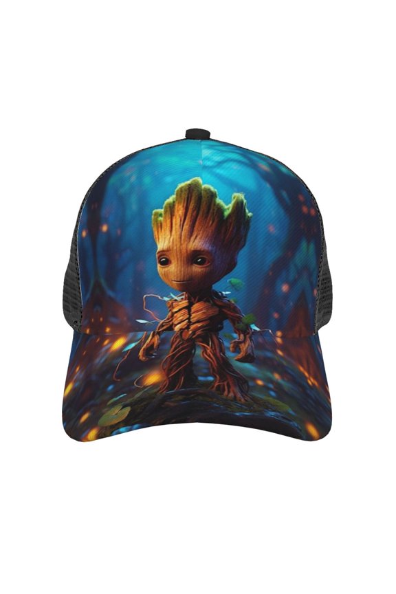 Cartoon Tree Baseball Cap for Men Women Mesh-Back Adjustable Classic Trucker Hat