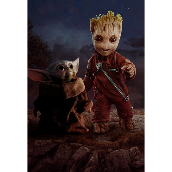 Groot Diamond Painting Kit, 12x16 Inch Full Drill 5D Diamond Painting Craft Canvas Picture Diamond Art for Adult Bedroom Wall Decor