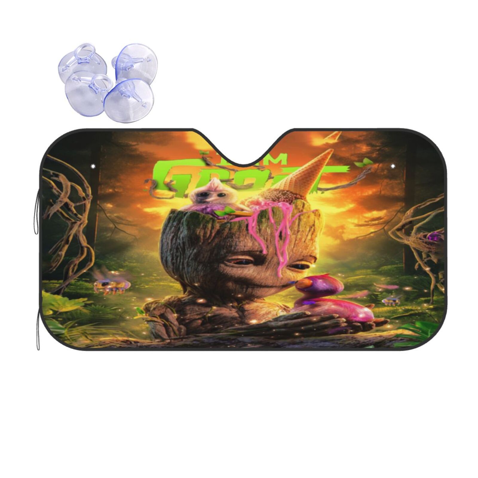 Groot Sunshade Car Windshield Cute Cartoon Sun Shade For Trucks Suv Sun