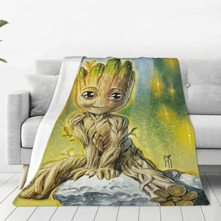 Baby groot throw blanket hotsell