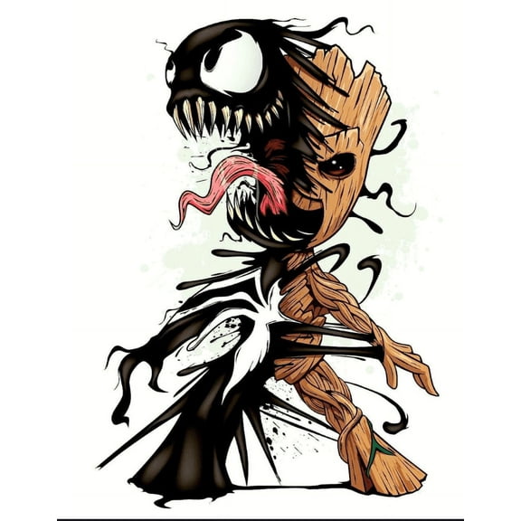 Groot and Venom Diamond Painting Kits for Adults,5D Paint with Diamond Full Drill for Parents-Children Interrction,Gem Art Paints with Diamond Home Wall Decor,12x16inch