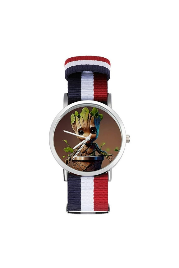 Groot Watches Boho Hippie Large Surface Adjustable Braided Loop Straps Watch for Women Men