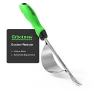 Grootpow HW1 Hand Weeder Tool, Weed Puller Tool with Ergonomic Handle for Garden - Durable Unique Lever Design Dandelion Weeder with V-Shaped Forks for Easy Weed Removal - in Gift Box