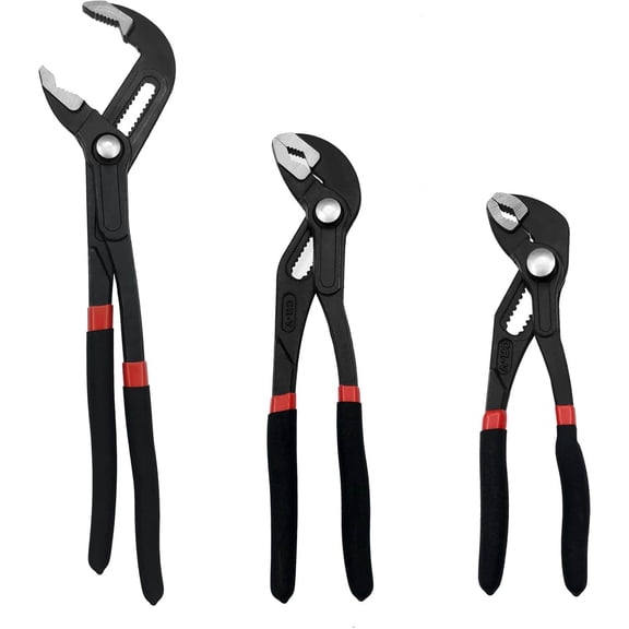 Groove Joint Pliers Set, Fast Adjustable Channel Locks Plier Set Quick Release Water Pump Pliers Set V-Jaw Tongue for Gripping, Repair, Nuts, Bolts, Pipe