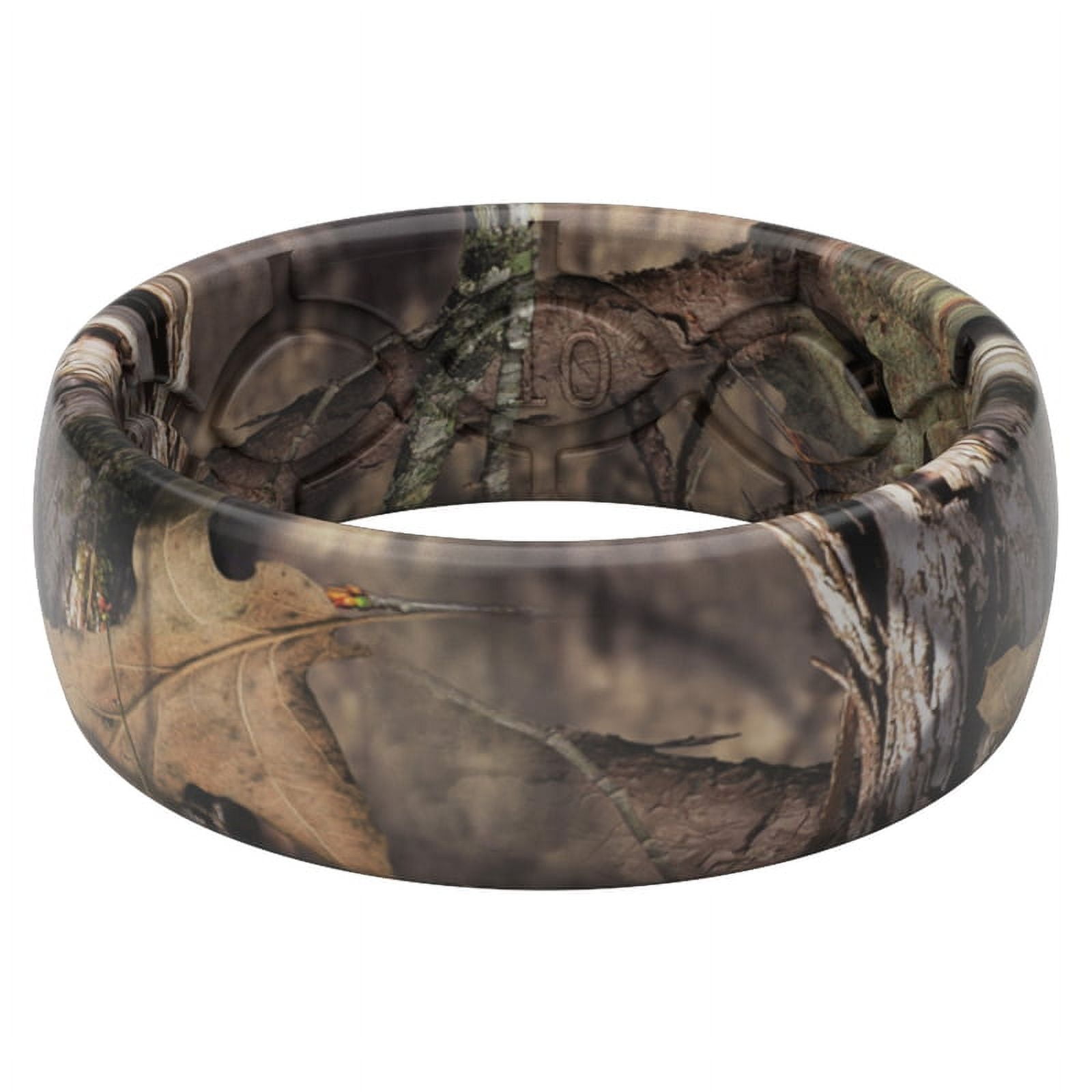 GROOVE LIFE Mossy Oak Unisex Original Camo Round Brown Ring Silicone Water Resistant Size 10