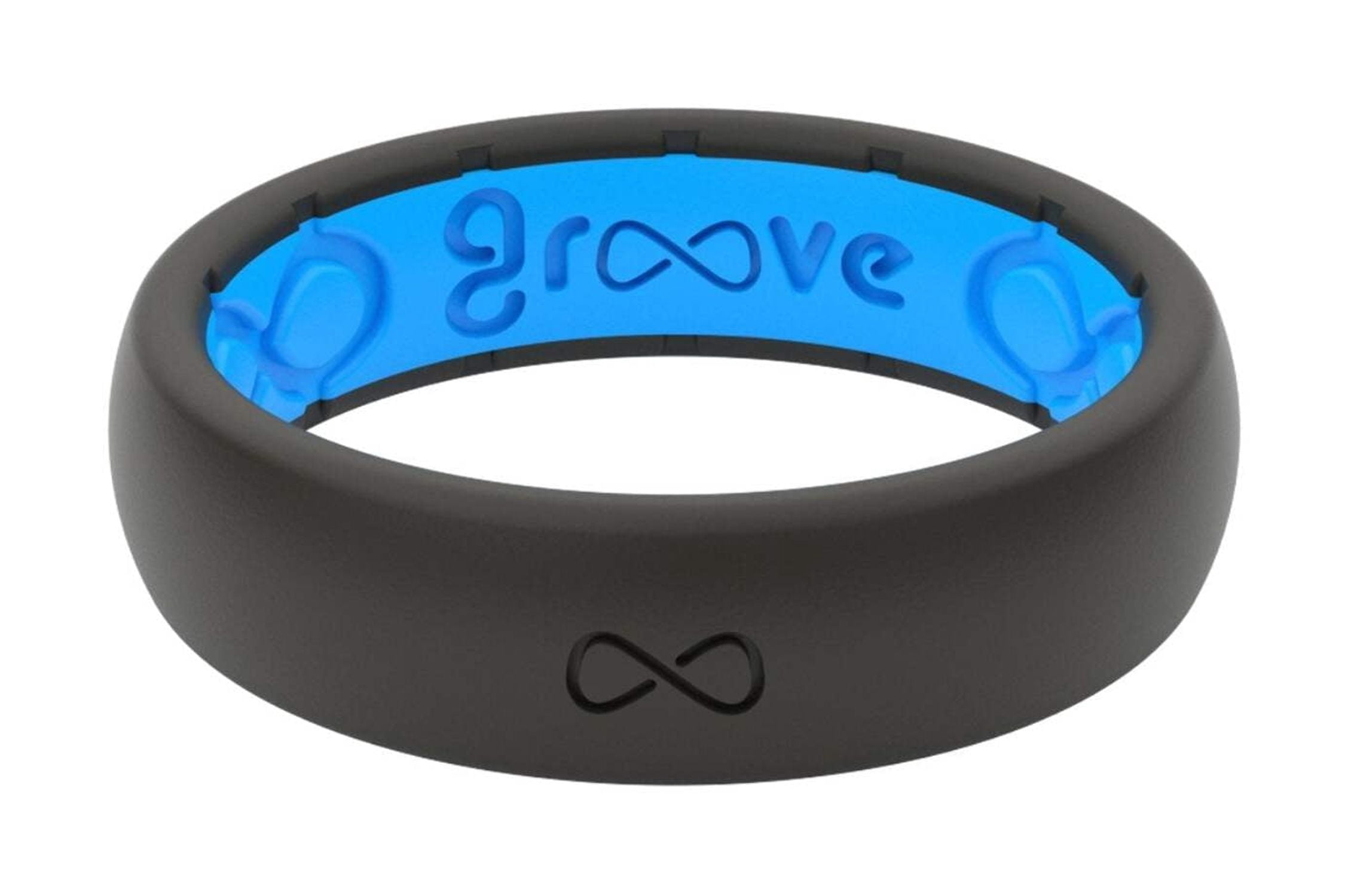 Groove Life Silicone THIN Ring - Midnight Black / Blue - Walmart.com