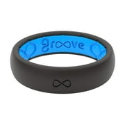 UNBRANDED Groove Life Silicone THIN Ring - Midnight Black / Blue