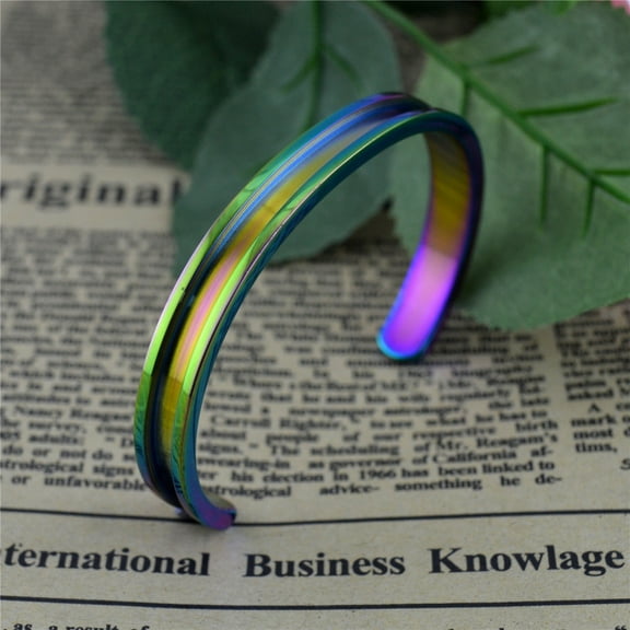 Groove Opening Rubber Band Bracelet