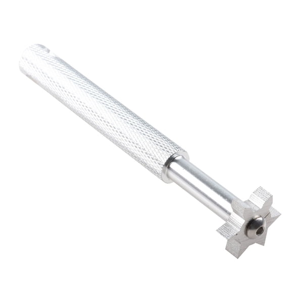 Groove Sharpener with 6 Heads,Portable Golf Club Groove Sharpener Re-Grooving Tool and Cleaner with Storage Case for All Irons Pitching Sand Lob Gap and Approach Wedges for Men(4.4x0.5")(Silver)