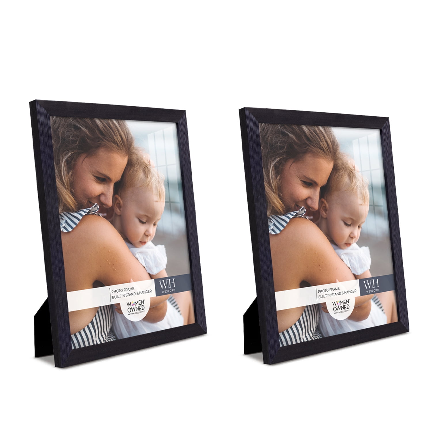 Wexford Home Grooved 6 in. x 8 in. Black Picture Frame (Set of 2)