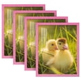 thumbnail image 1 of Grooved 11 in. x 14 in. Pink Picture Frame Set (Set of 4), 1 of 6