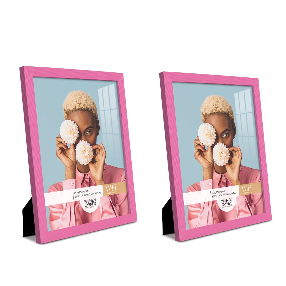 Grooved 11 in. x 14 in. Pink Picture Frame (Set of 2)