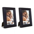 thumbnail image 1 of Grooved 3.5 in. x 5 in. Black Picture Frame (Set of 2), 1 of 8