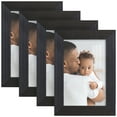 thumbnail image 1 of Grooved 4 in. x 6 in. Black Picture Frame Set (Set of 4), 1 of 6