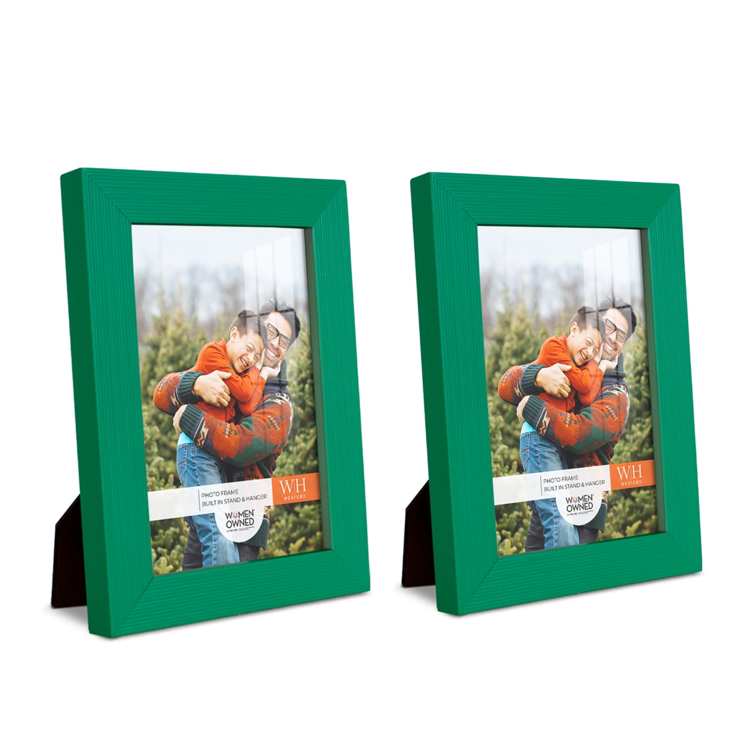 Grooved 4 in. x 6 in. Green Picture Frame (Set of 2)