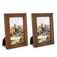 thumbnail image 1 of Grooved 4 in. x 6 in. Walnut Picture Frame (Set of 2), 1 of 8