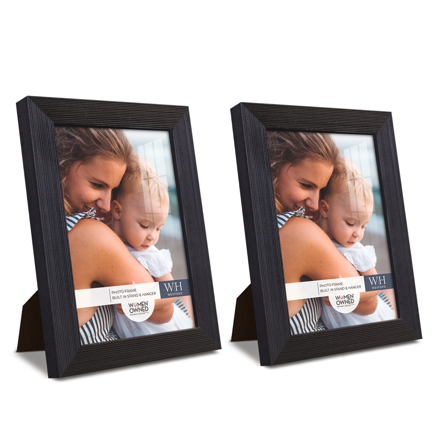 Grooved 6 in. x 8 in. Walnut Picture Frame (Set of 2) - Walmart