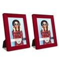thumbnail image 1 of Grooved 5 in. x 7 in. Red Picture Frame (Set of 2), 1 of 8