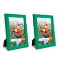 thumbnail image 1 of Grooved 6 in. x 8 in. Green Picture Frame (Set of 2), 1 of 8