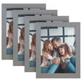 thumbnail image 1 of Grooved 6 in. x 8 in. Grey Picture Frame Set (Set of 4), 1 of 6